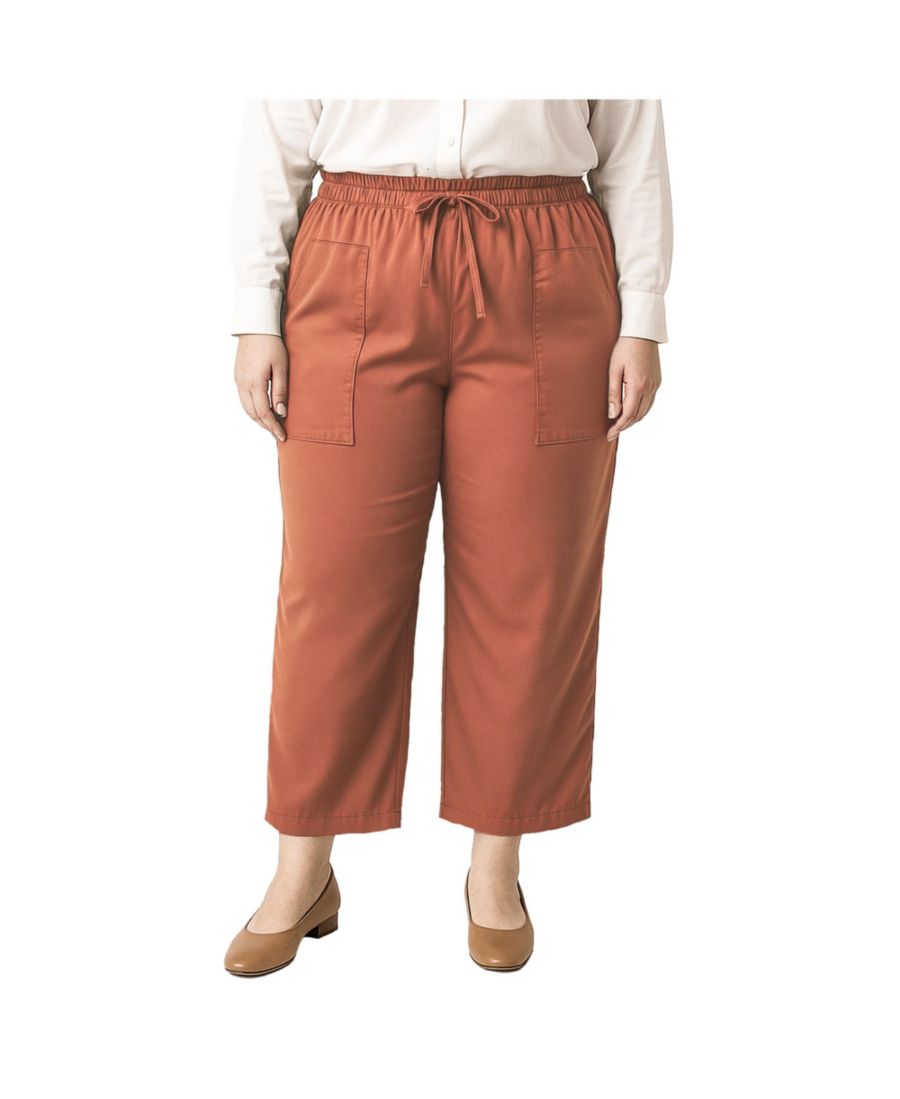 

Брюки больших размеров с высокой талией и широкими штанинами, надеваемые через голову Standards & Practices, Rust