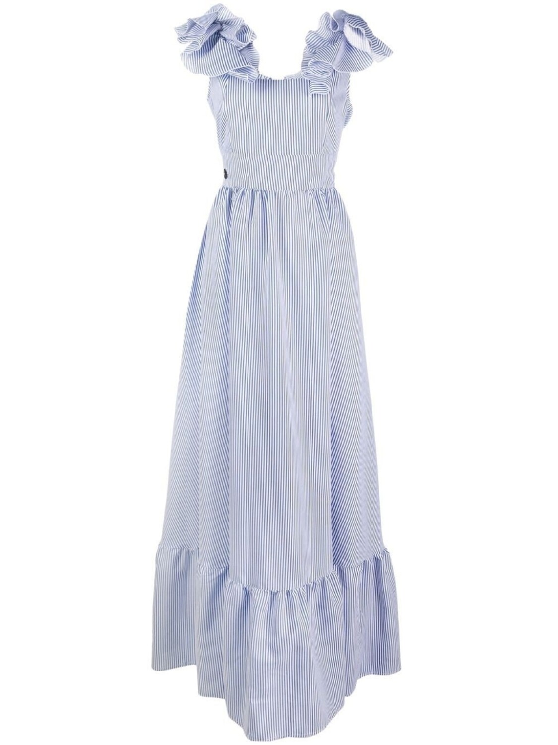 

Philipp Plein ruffle detail maxi dress, синий