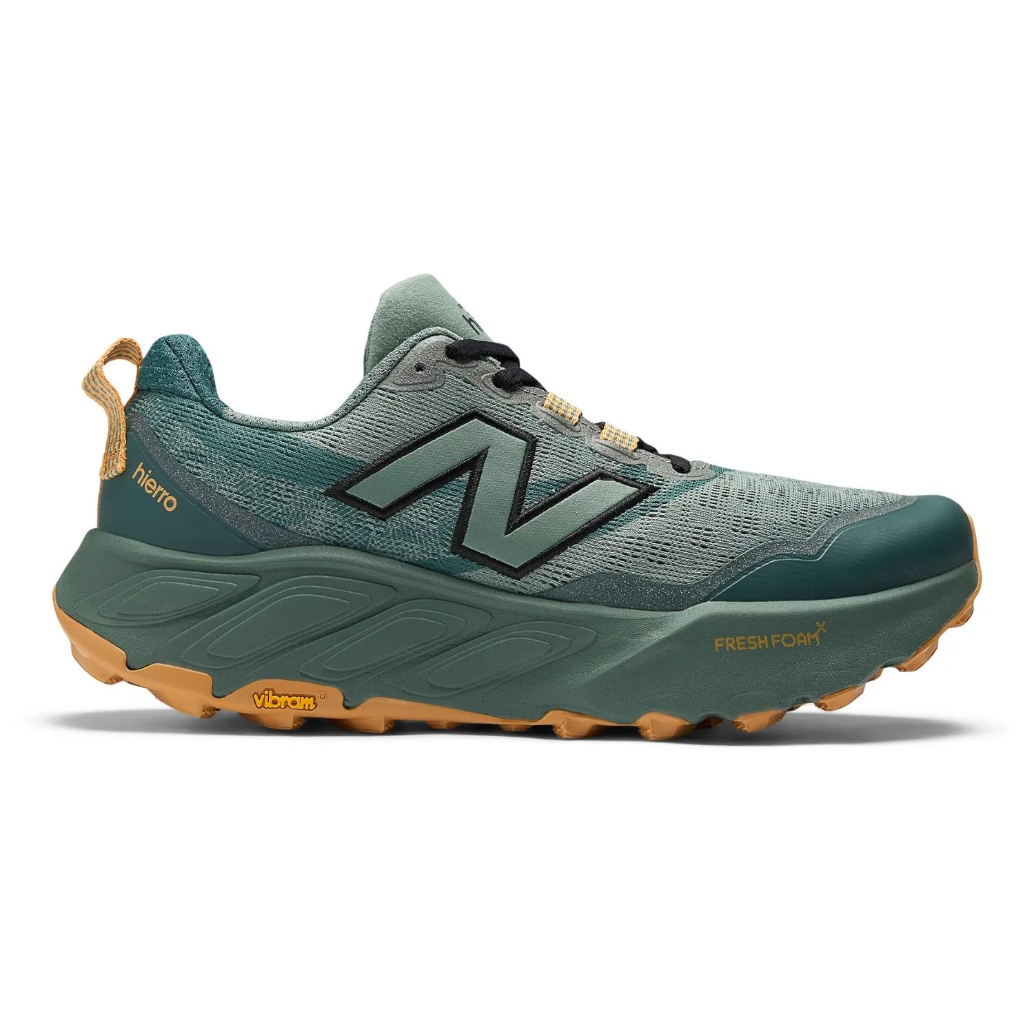 

Кроссовки для трейлового бега Fresh Foam X Hierro v9 - мужские New Balance, Dark Juniper/Black/Apricot