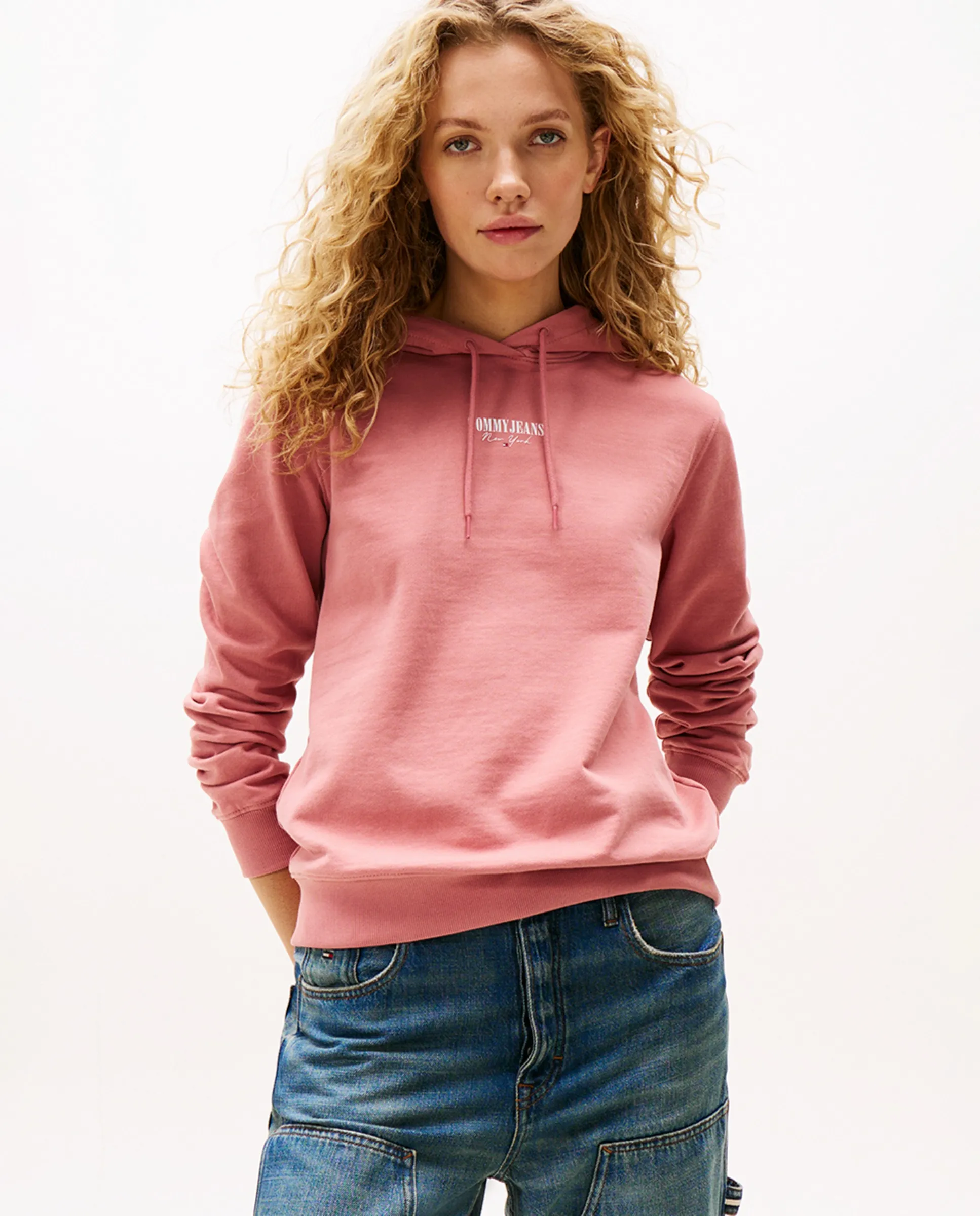 

Женское худи обычного кроя Tommy Jeans, розовый
