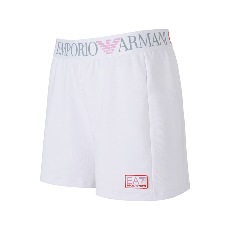 Футболка EA7 SS24 Повседневные шорты женские белые EMPORIO ARMANI — фото 3
