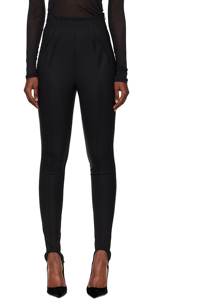 

Приталенные леггинсы Mugler, черный