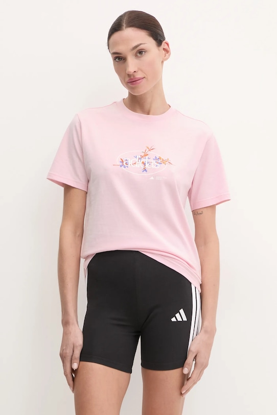 

Футболка из хлопка W Elem Flrl Tee Adidas, розовый