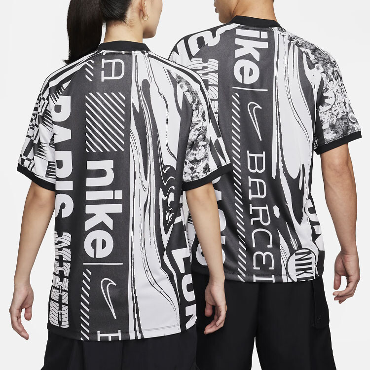 Футболка унисекс черная/белая Nike, черный/белый — фото 3
