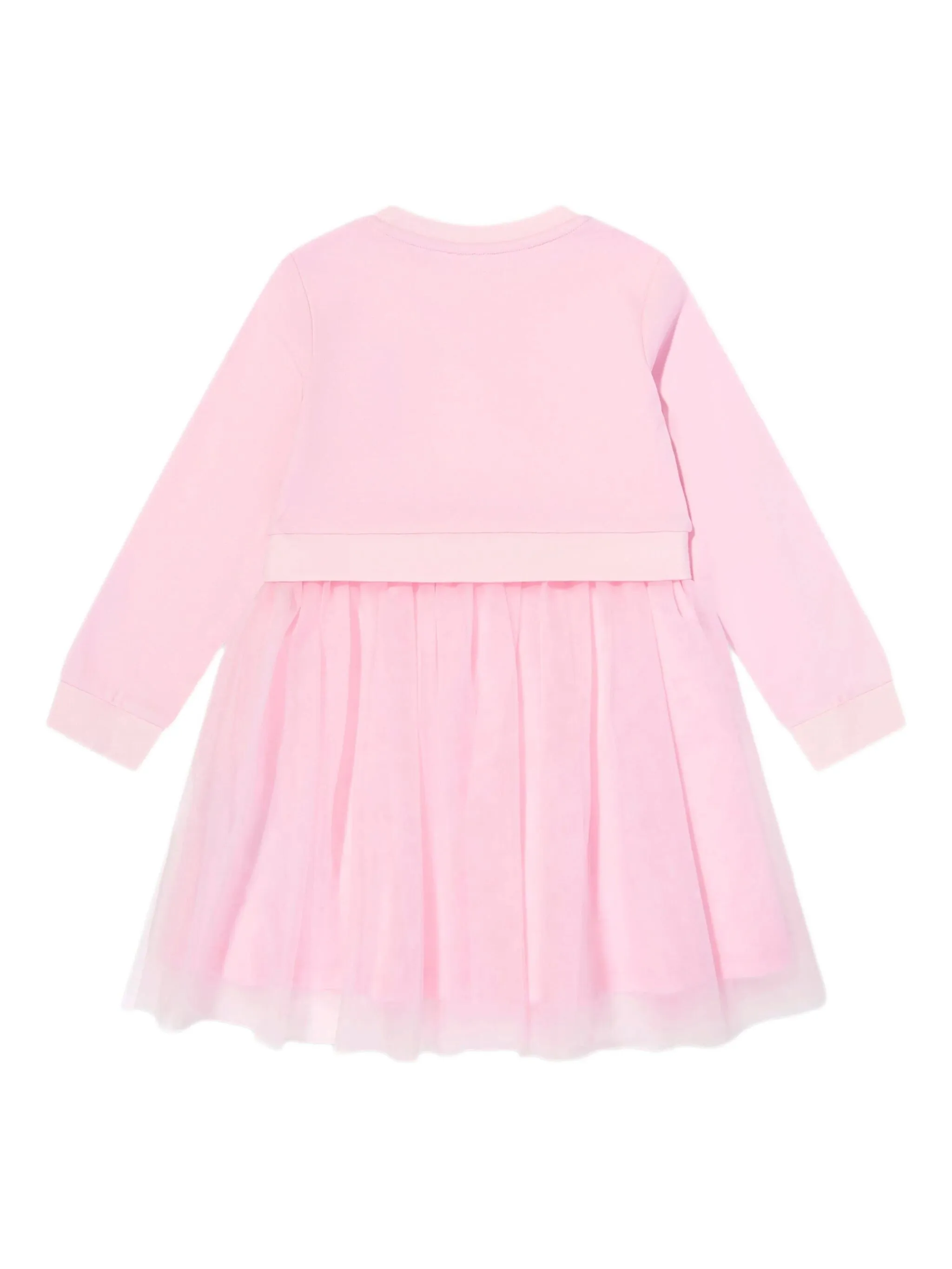 Платье-толстовка со вставкой из тюля Guess Kids, розовый — фото 2