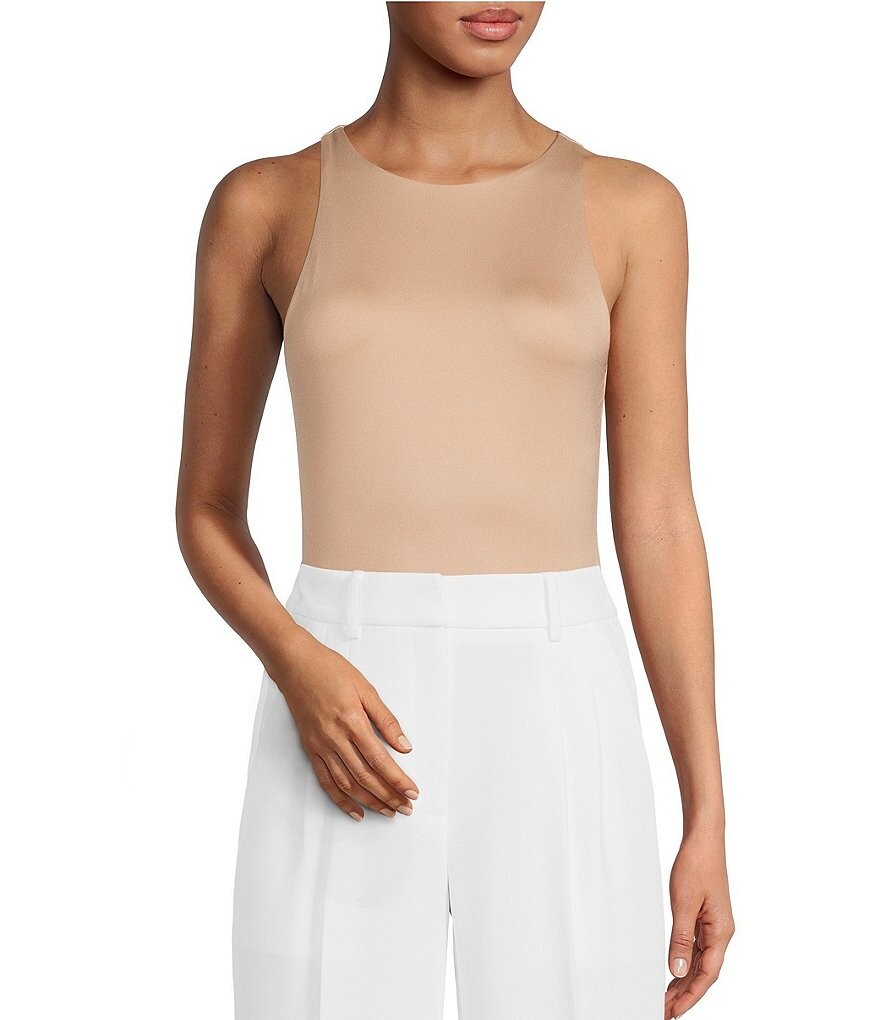 

Трикотажное боди без рукавов Gianni Bini Layla Racer, бежевый