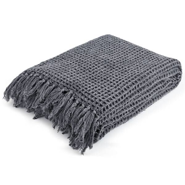 

Покрывало mokebo mit Waffelpique Strickdecke, 130x170x2 см, антрацитовый