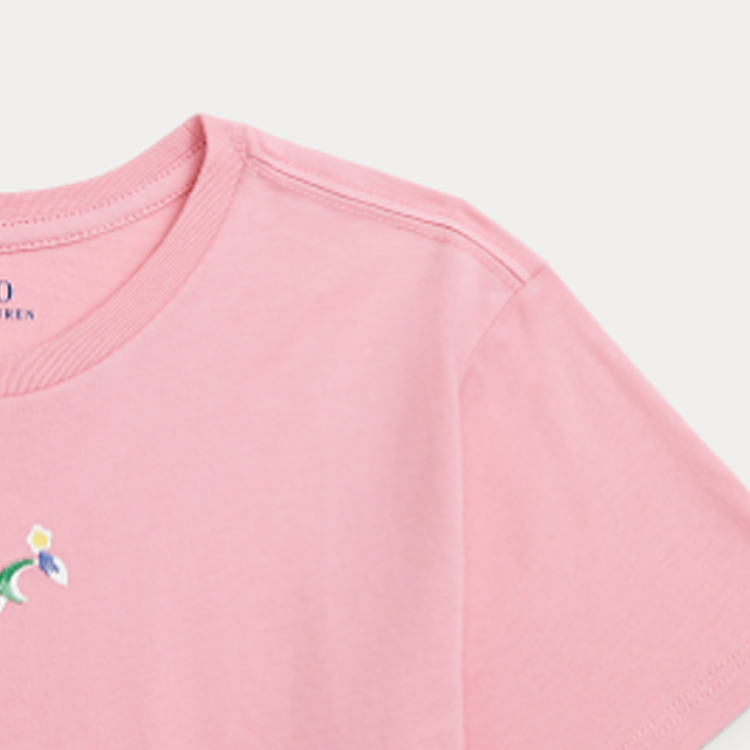 Детская розовая футболка Polo Ralph Lauren SS24 — фото 4
