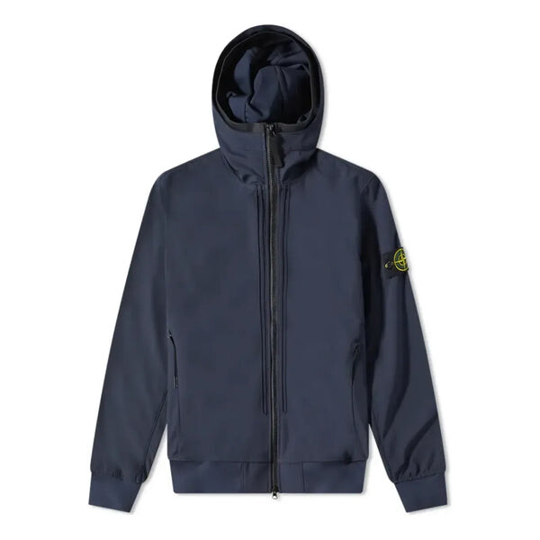 

Куртка soft shell-r hooded jacket 'navy' Stone Island, синий