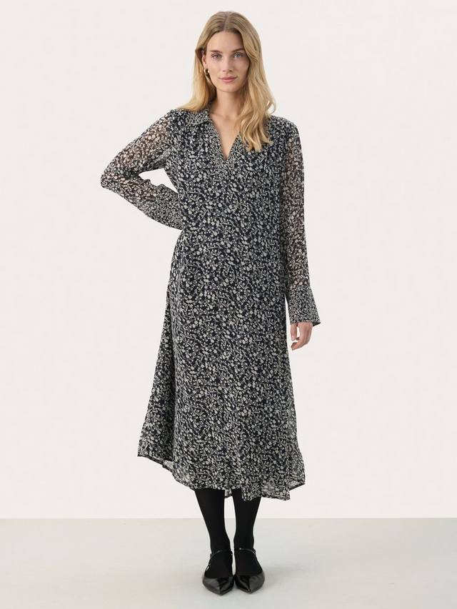 

Платье миди с цветочным рисунком priscila ditsy Part Two, цвет Dark Navy/White