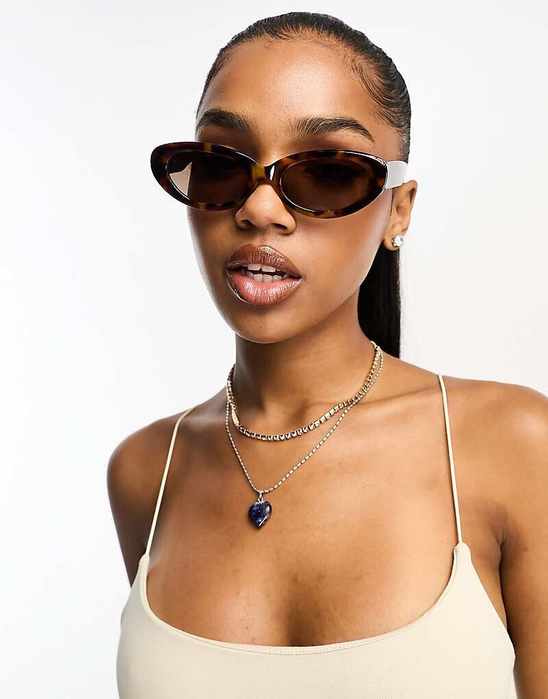

ASOS DESIGN – Овальные солнцезащитные очки черепаховой расцветки