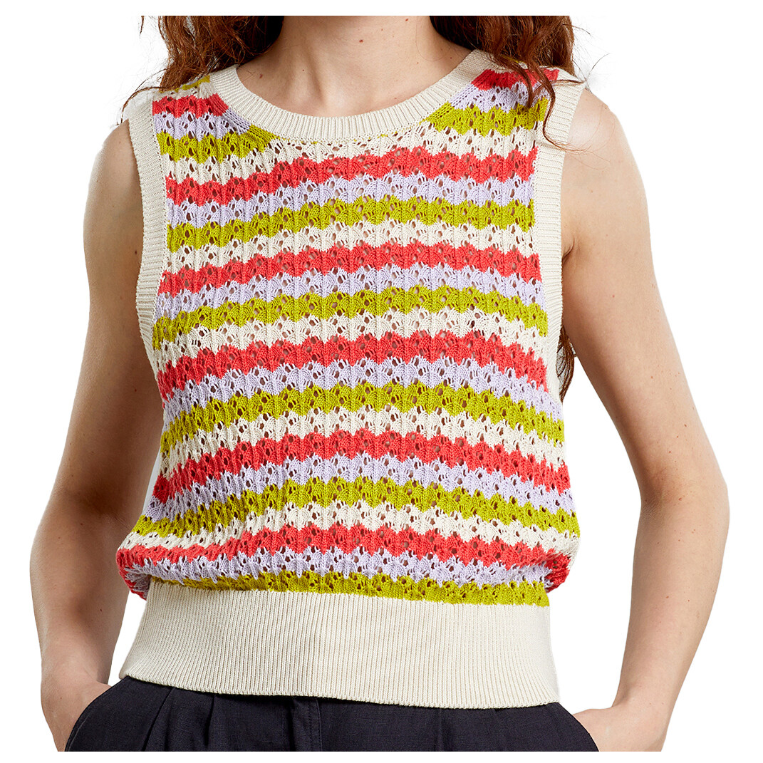 

Топ Dedicated Women's Oskarshamn Crochet Stripe, цвет Multi Color