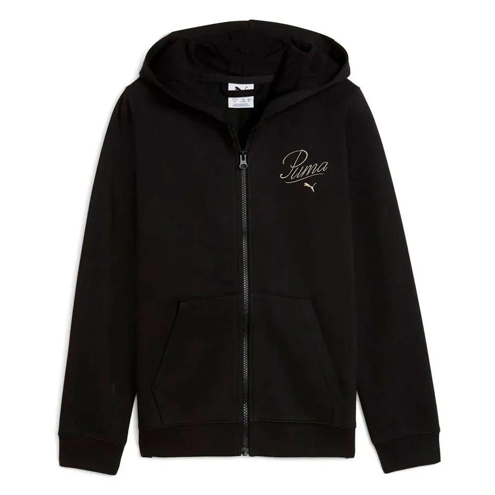 

Толстовка Puma Ess Script full zip, черный