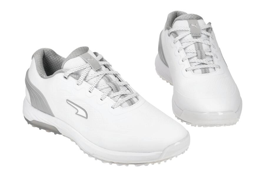 Кроссовки для гольфа Puma Alphacat Nitro, белые, серые, 378692 — фото 2