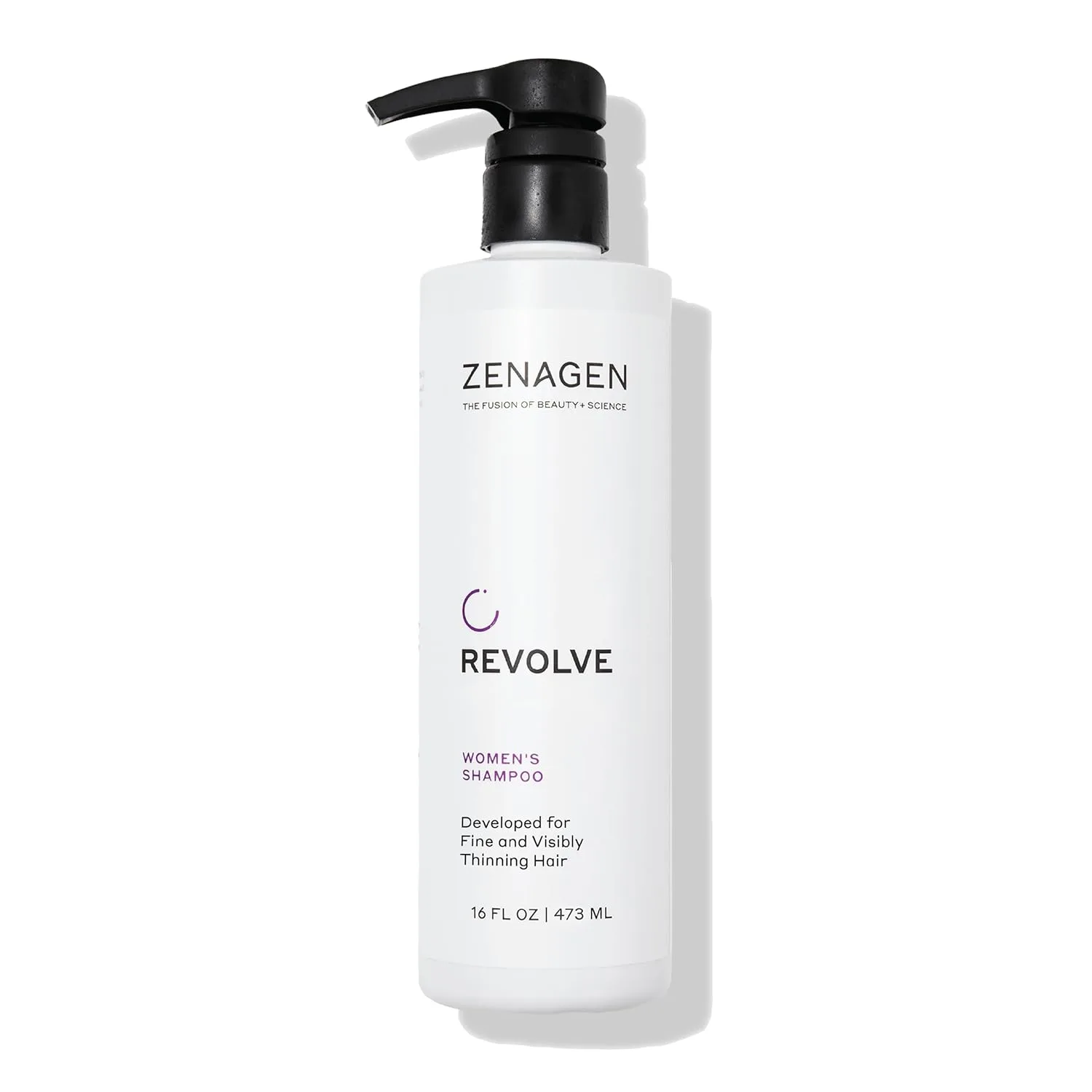 ZENAGEN Revolve шампунь для женщин для густоты волос, придает объем и здоровый вид, для тонких и редеющих волос, на растительной основе, безопасен для окрашенных волос, 5-минутное применение 473 мл (1 шт.)