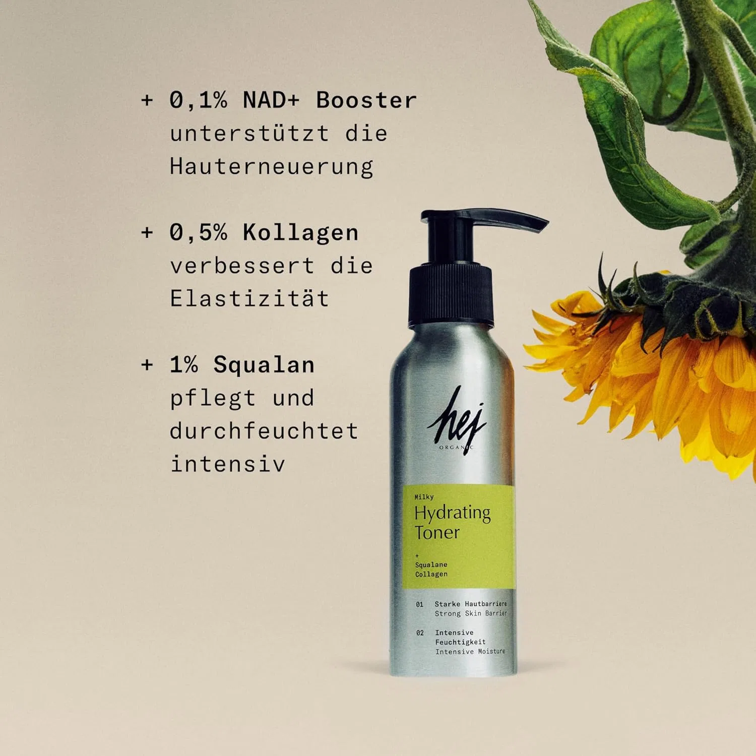 Тоник Hej Organic — Увлажняющий с коллагеном, от, 100 мл — фото 2