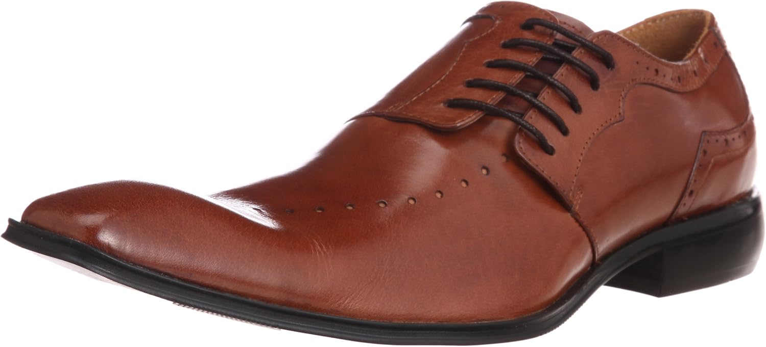 

Кожаные мужские оксфорды с медальоном, шнуровкой и квадратным носком, повседневная и вечерняя обувь для мужчин, черные Lucius, коричневый