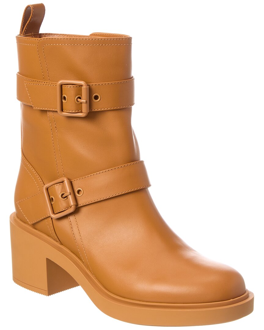 Кожаные ботинки Gianvito Rossi Ryder 45, коричневый