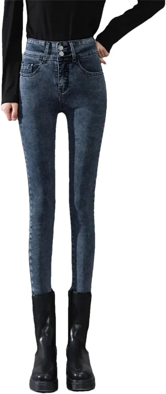 

Женские скинни джинсы Vintage Stretch Pencil Korean High Waist