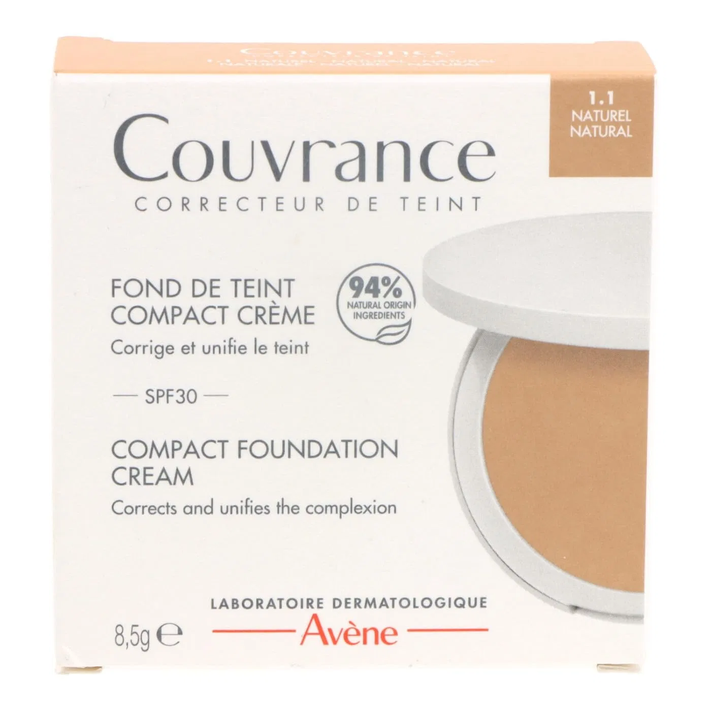 Компактная тональная крем-основа «Compact Foundation Cream» 1.1 Natural Coverage от Eau Thermale Avène Avene