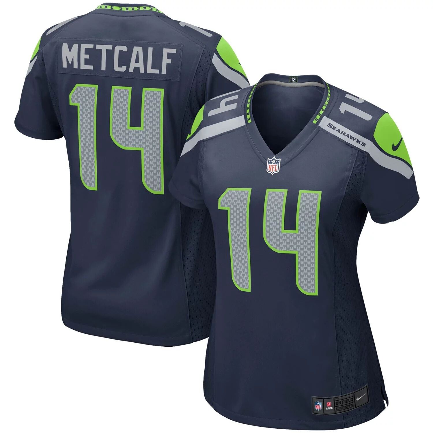 

Женское джерси Nike DK Metcalf College Navy Seattle Seahawks Game Player Nike