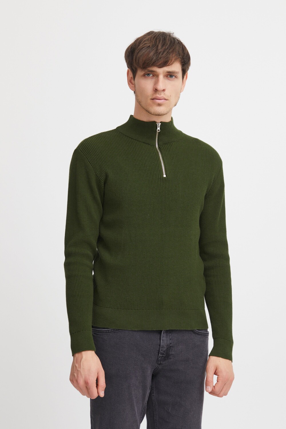 

Пуловер CASUAL FRIDAY Troyer CFKarlo 0092 half zipper knit 20504786, зеленый