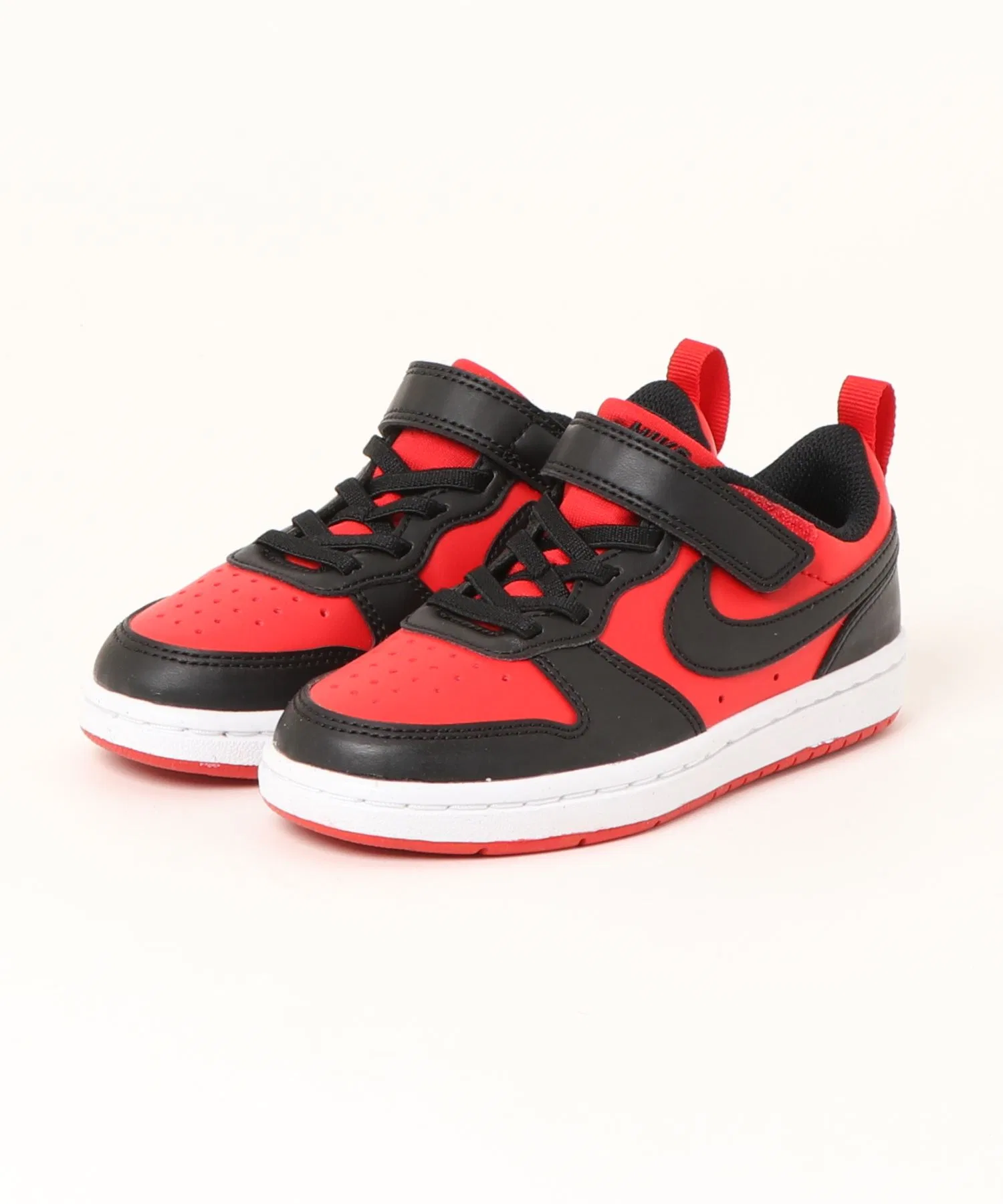 Детские кроссовки NIKE Court Borough Low Recraft PS красно-чёрные