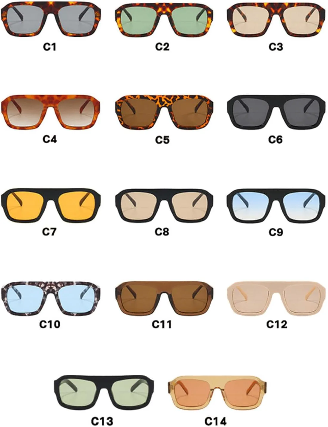 

Модные женские солнцезащитные очки UV400 в стиле ретро с градиентом конфетных оттенков, мужские солнцезащитные очки в стиле панк TOIPASTN, Grey Leopard Blue