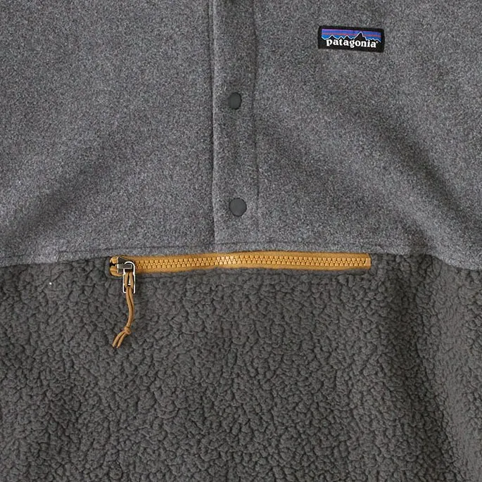 Ретро пуловер с половинной застежкой - Для мужчин Patagonia, Forge Grey — фото 4