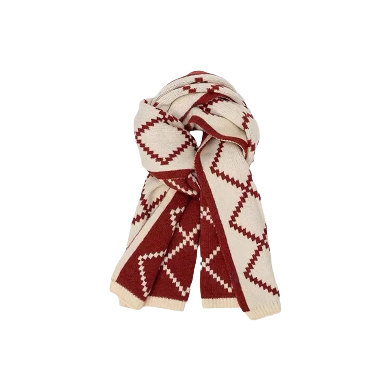 

Шарф из полиэстера вязаный для женщин WARRIOR, ambient красный plaid scarf