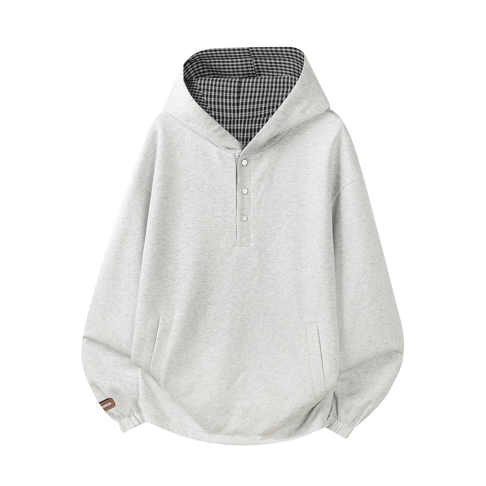 

Толстовка Unisex Hooded Moderate Regular WARRIOR, белый heather серый[free diy badge]