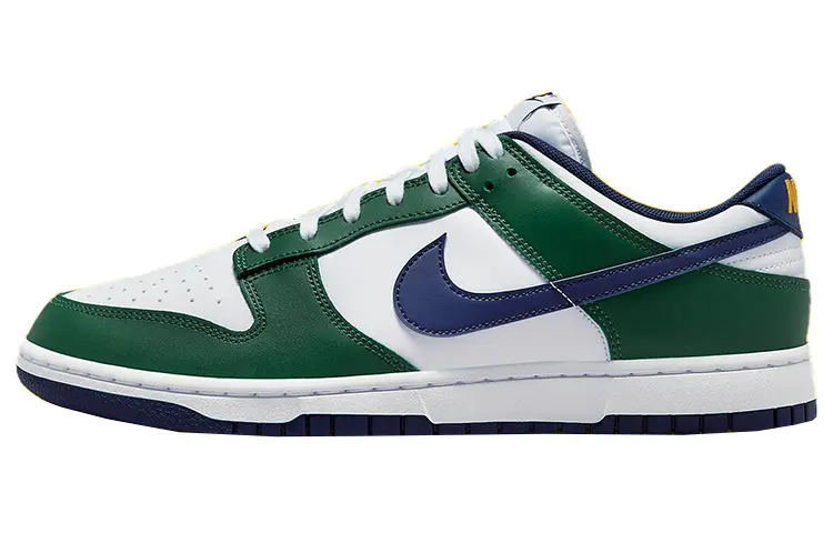 

Мужские кроссовки для скейтбординга Nike Dunk Low, White/Green/Blue
