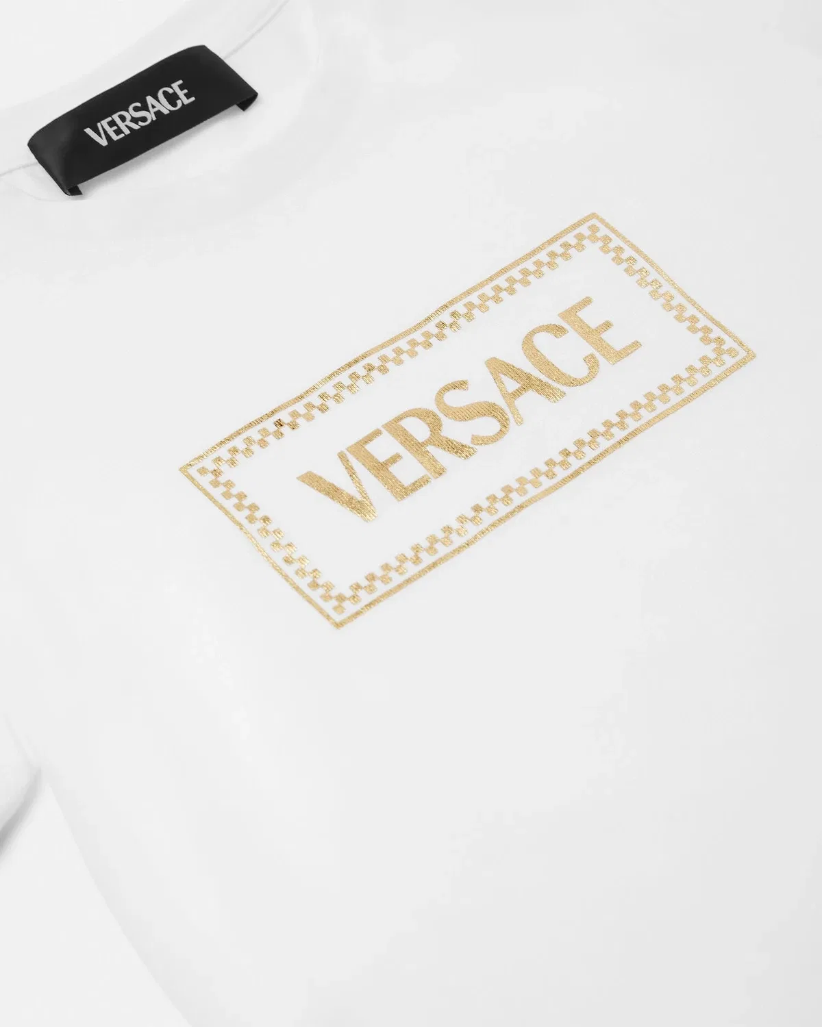 Детская футболка с винтажным логотипом 90-х VERSACE, белый — фото 4