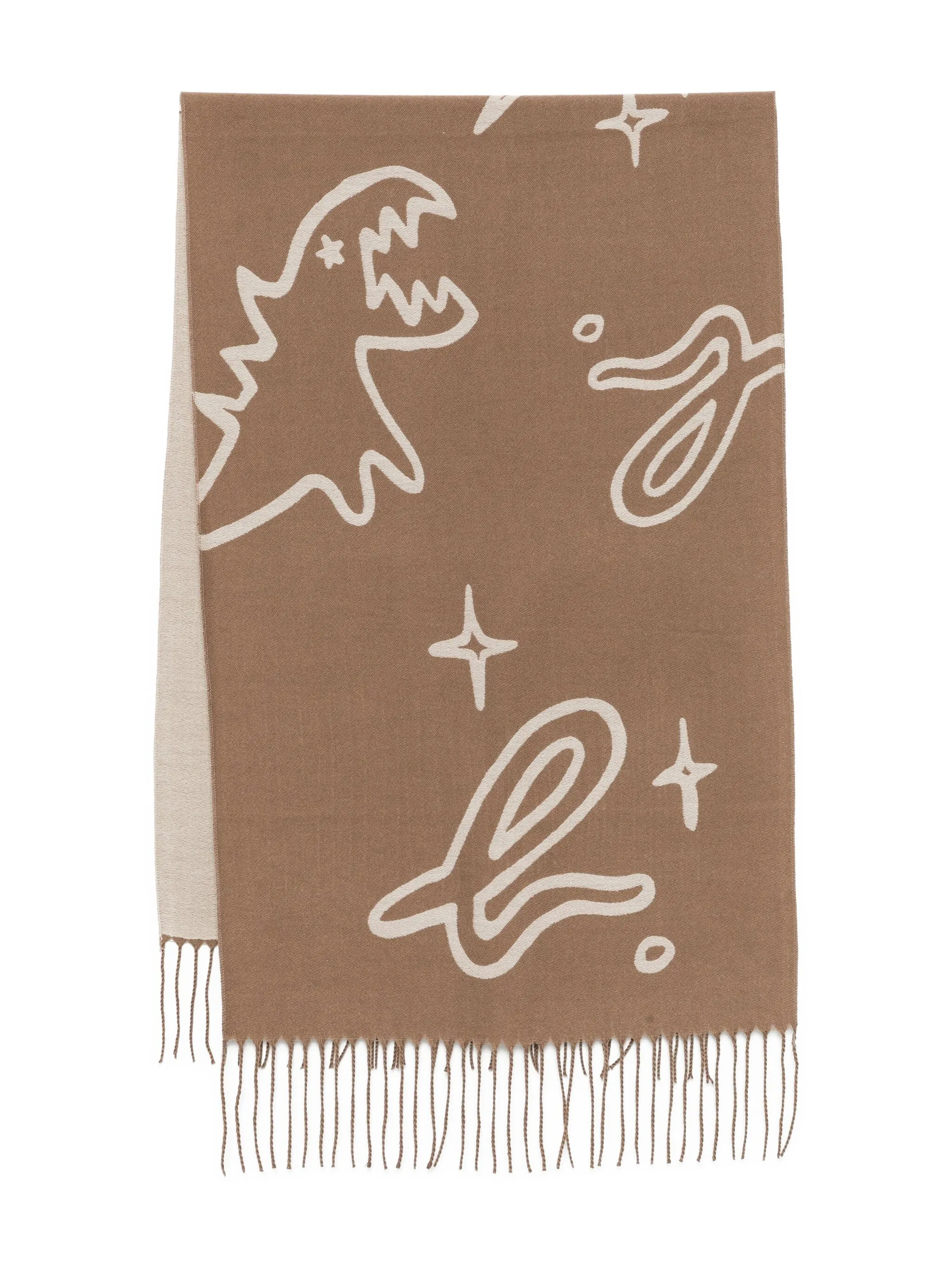 

Шарф с принтом Dino Sport B. By Agnès B., коричневый