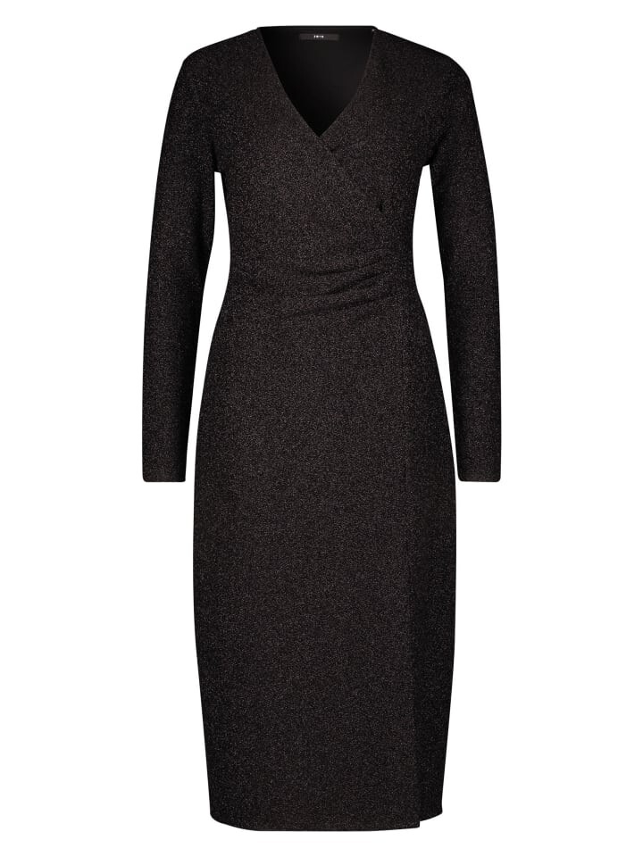 

Короткое платье Zero Glitzerkleid mit Wickeloptik, черный