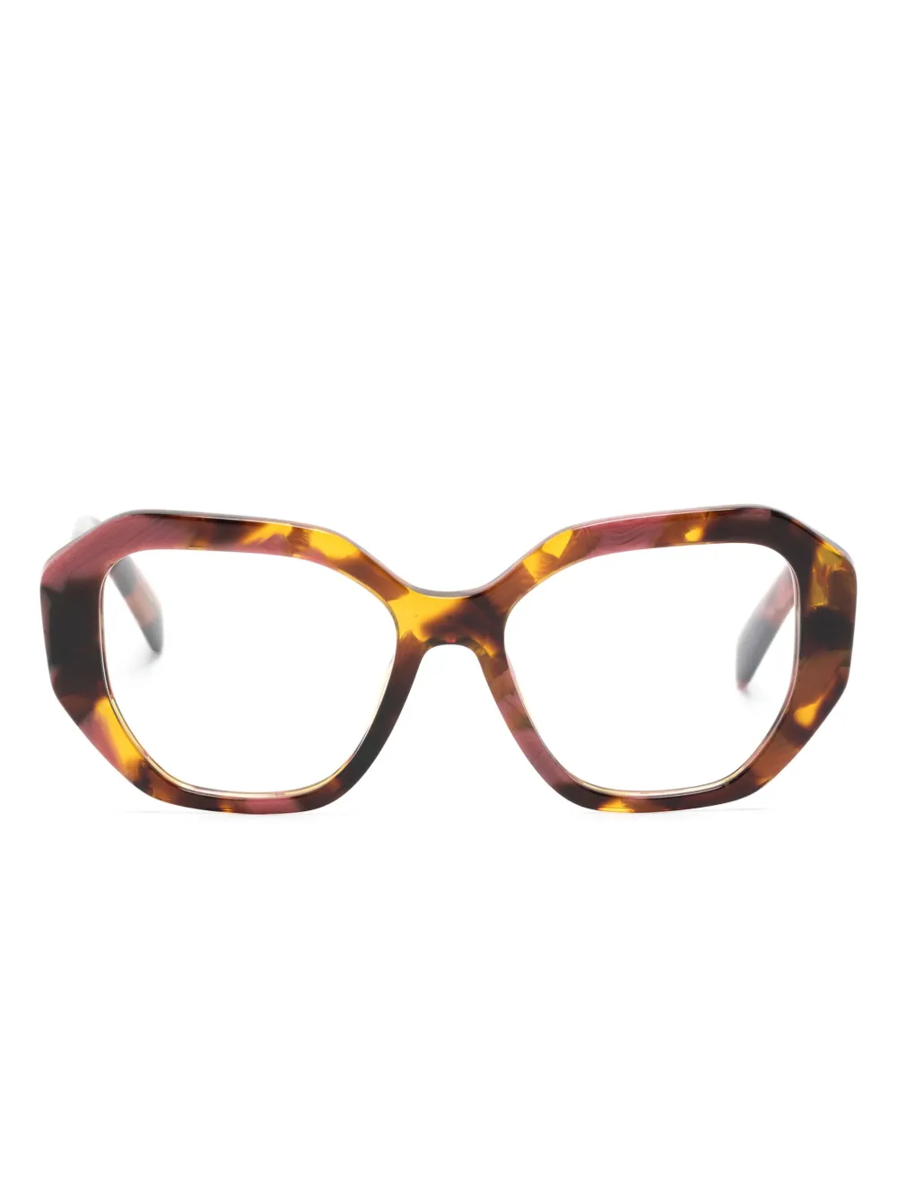 

Очки в геометричной оправе Prada Eyewear, розовый