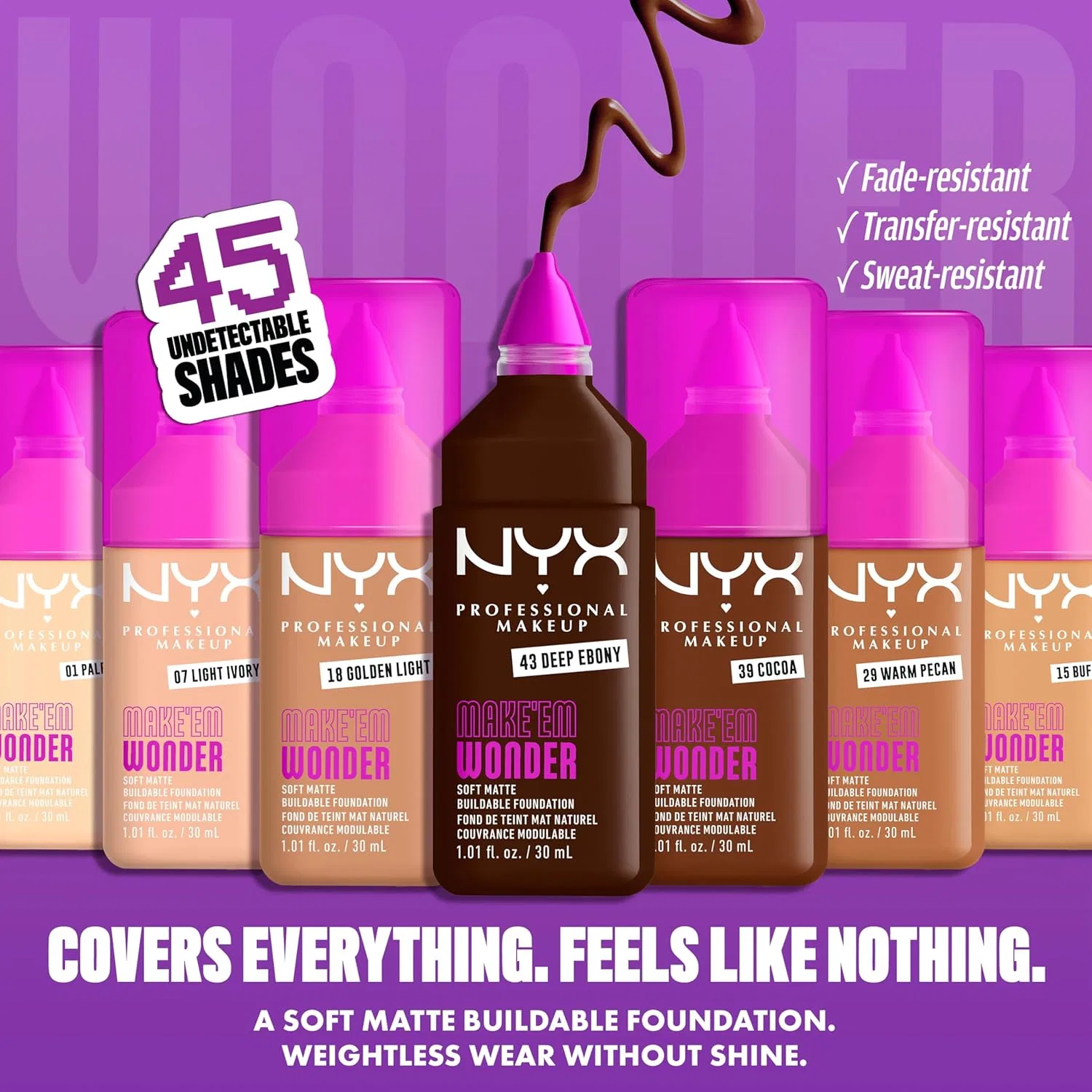 Тональная основа «Make 'Em Wonder Foundation» от NYX Professional Makeup Nyx Professional Makeup, Classic Ivory — фото 2
