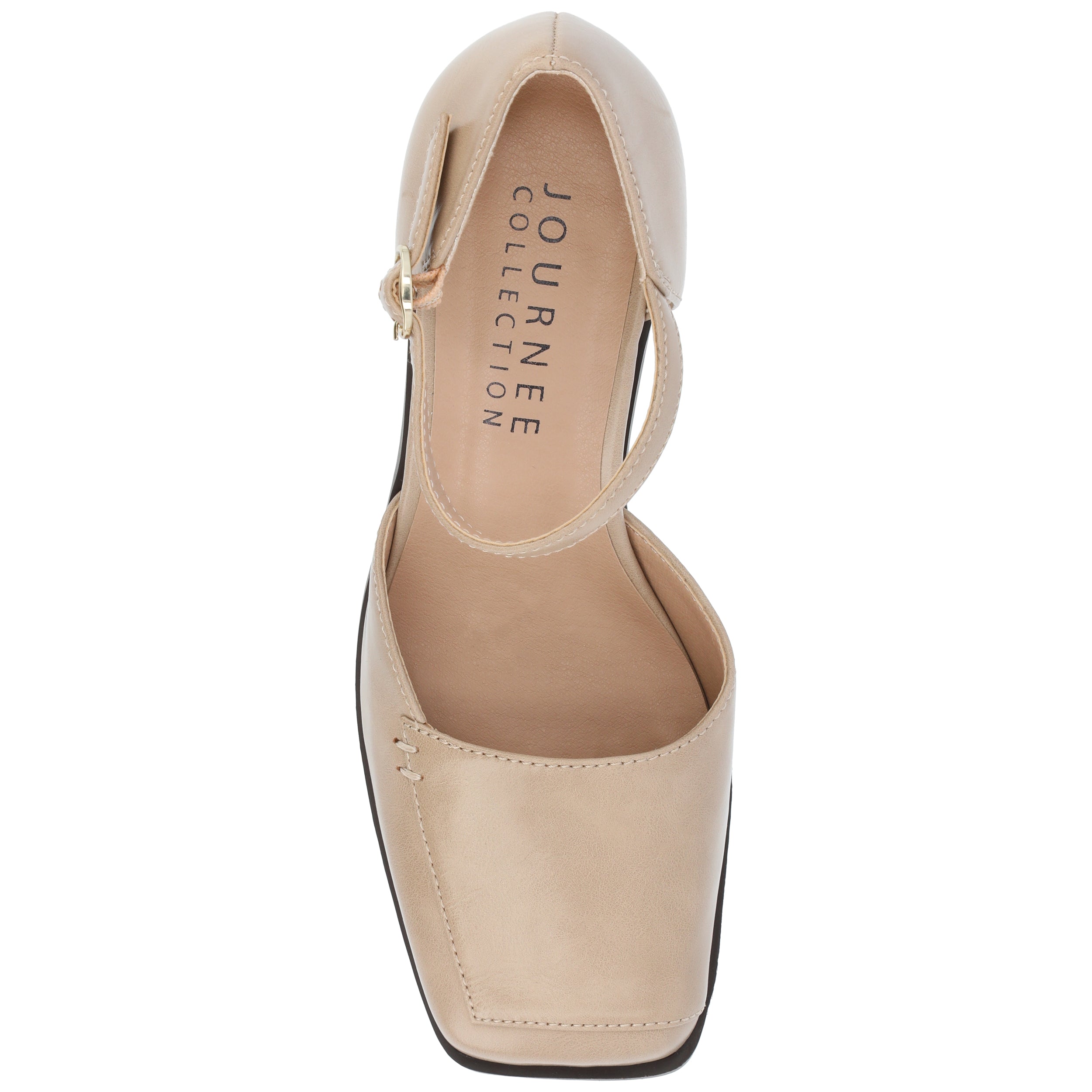 Женские туфли-лодочки Journee Evangeline на среднюю и широкую колодку Journee Collection, Tan — фото 4