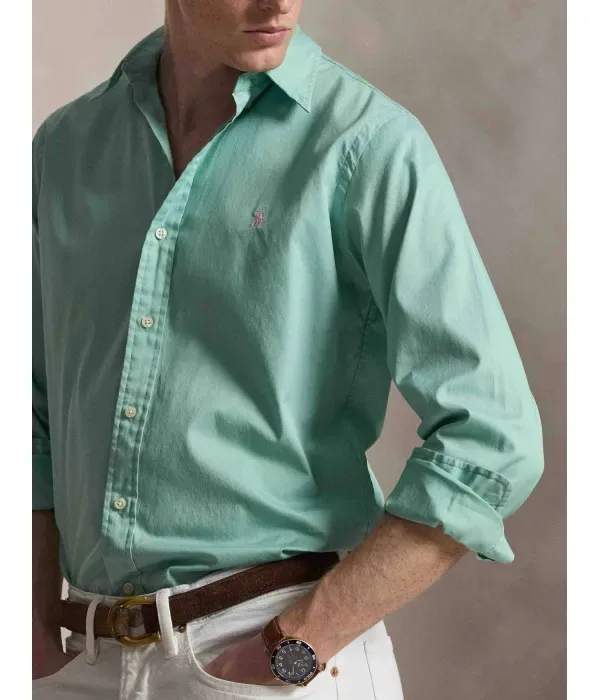 Рубашка custom fit Polo Ralph Lauren, мятный — фото 4
