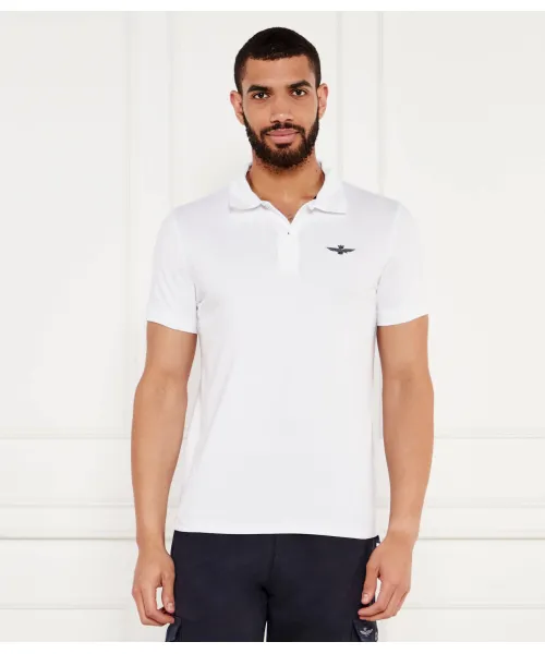 

Футболка поло Slim fit Aeronautica Militare, белый