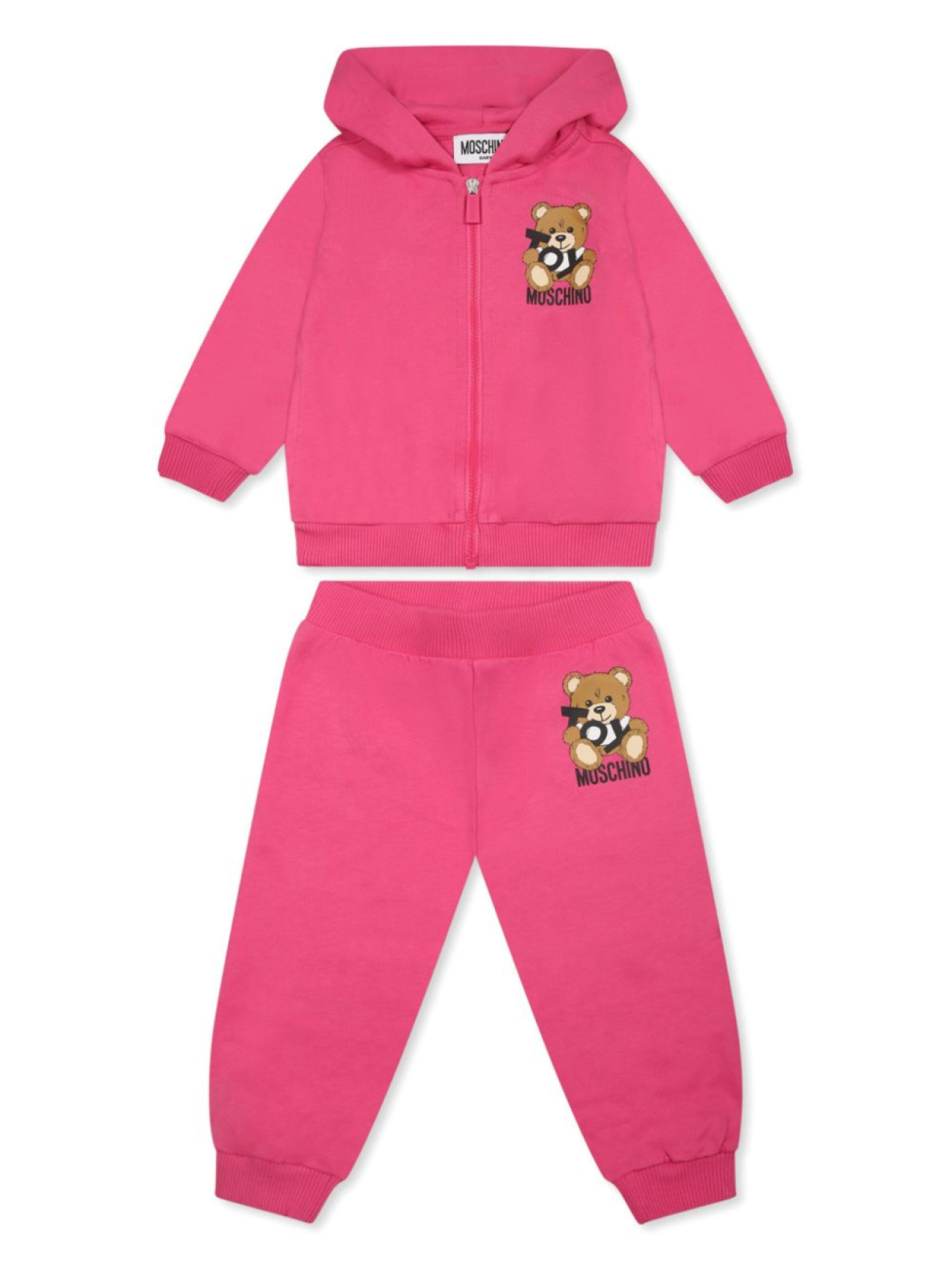 

Moschino Kids спортивный костюм с мотивом Teddy-Bear, розовый