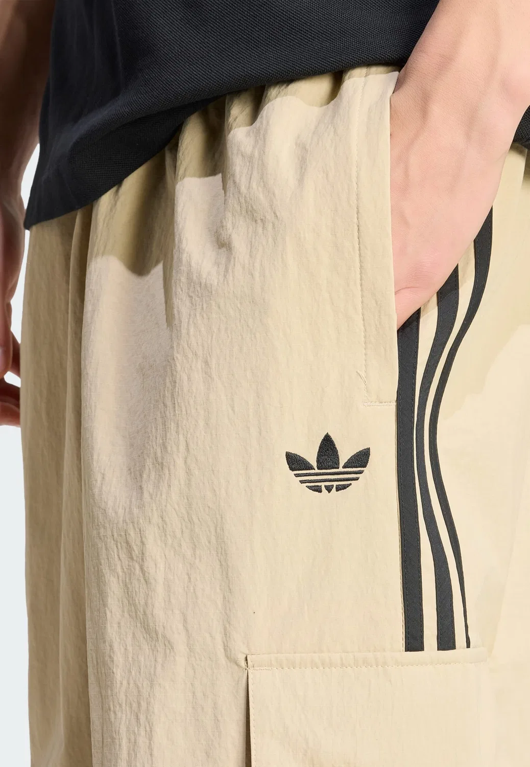 Брюки-карго свободного кроя Adidas Originals бежевого цвета — фото 4