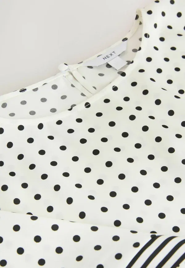 Накидка Next, monochrome polka dot border print, однотонная с узором в горошек — фото 2