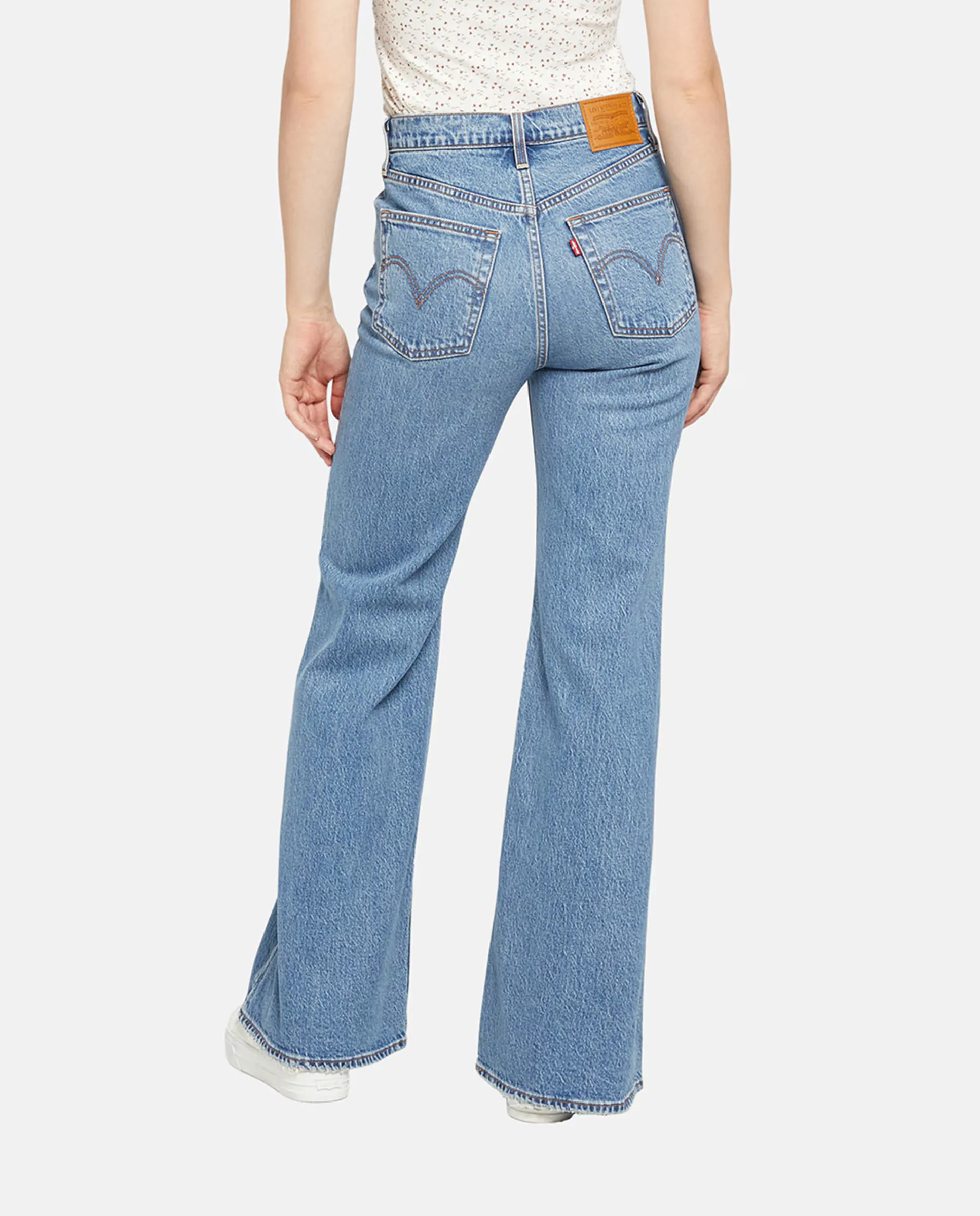 Женские джинсы прямого кроя с высокой посадкой Ribcage Bells Levi's, синий — фото 3