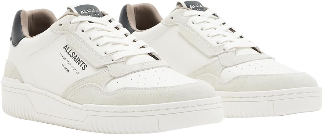 Мужские кеды AllSaints Regan Low Top, белый/черный — фото 3
