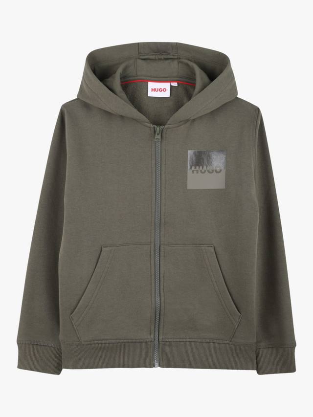 

Детская худи на молнии из хлопковой смеси HUGO BOSS, Kalamata