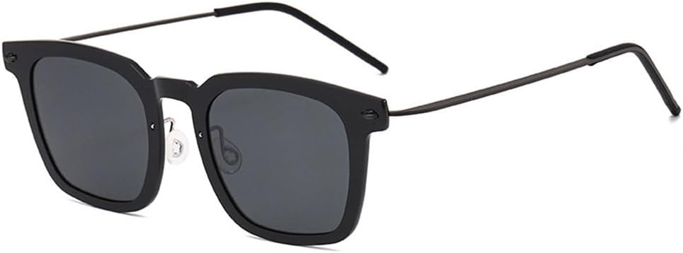 

Стильные круглые женские поляризованные солнцезащитные очки, мужские солнцезащитные очки с металлической оправой UV400, солнцезащитные очки для вождения с защитой от УФ-излучения PRSTNN, Black-black Gray