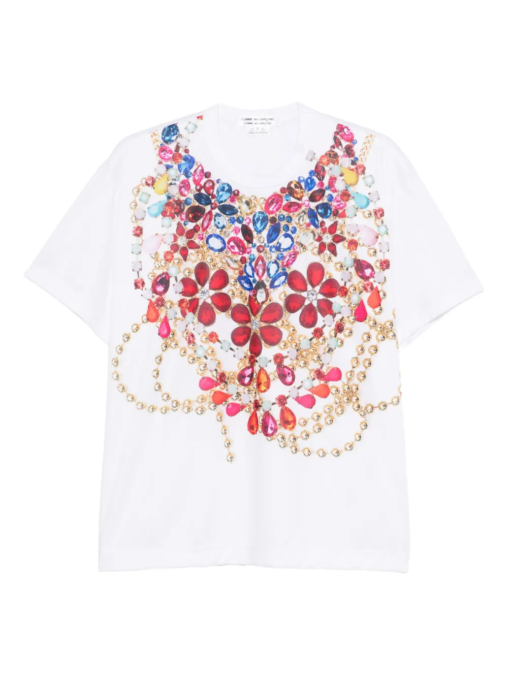 

Футболка с принтом в виде украшений COMME DES GARCONS, белый