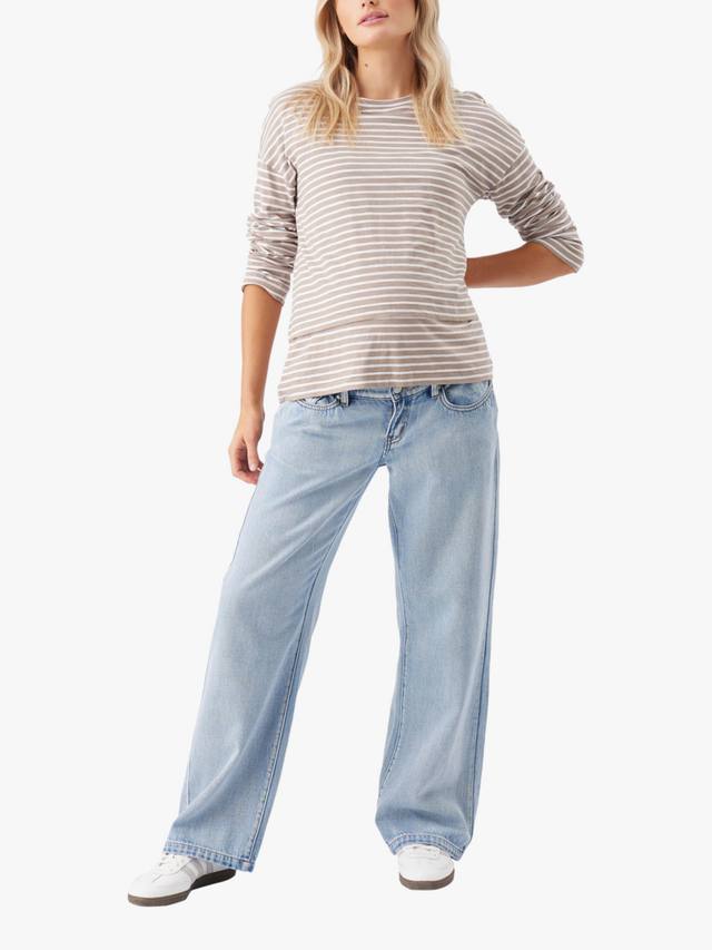 

Топ для кормления Claudette в полоску Ripe, Taupe/White