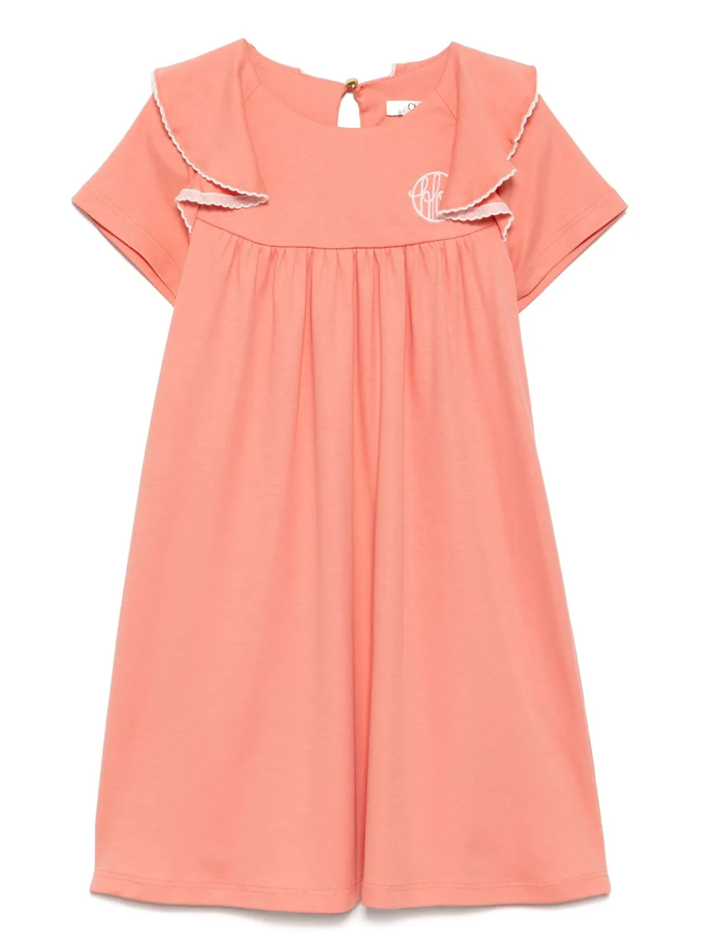 

Платье с короткими рукавами Chloé Kids, розовый